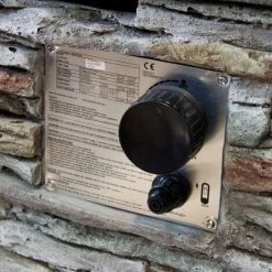 MONSTER SHOP Foyer Au Gaz Extérieur Traditionnel Oxyde Magnésium Jardin Ø 46 Cm H 74.5cm X L 50.5 Cm 40000 BTU Brasero Chauffage Patio Firepit [3Kg Pierre De Lave, Régulateur + Tuyau Gaz CE & Housse GRATUITS] - Gris -Chauffage d'extérieur Soldes 55486987 3