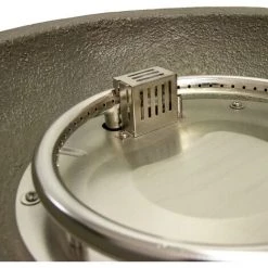 MONSTER SHOP Foyer Au Gaz Extérieur Traditionnel Oxyde Magnésium Jardin Ø 46 Cm H 74.5cm X L 50.5 Cm 40000 BTU Brasero Chauffage Patio Firepit [3Kg Pierre De Lave, Régulateur + Tuyau Gaz CE & Housse GRATUITS] - Gris -Chauffage d'extérieur Soldes 55486987 4