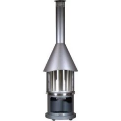 Cheminée D'extérieur Melbourne Gris Clair. Noir. Marque : Buschbeck. Réf. : 140740 - Noir