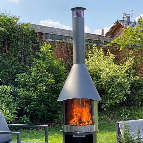 Cheminée D'extérieur Melbourne Gris Clair. Noir. Marque : Buschbeck. Réf. : 140740 - Noir 7 Cheminée D'extérieur Melbourne Gris Clair. Noir. Marque : Buschbeck. Réf. : 140740 - Noir – Image 5