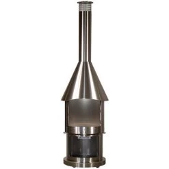 Cheminée D'extérieur Melbourne Inox Brossé. Noir. Marque : Buschbeck. Réf. : 140788 - Noir