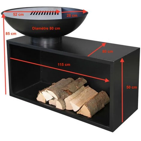 Brasero Giant. Noir. Marque : Buschbeck. Réf. : 980018 - Noir 4 Brasero Giant. Noir. Marque : Buschbeck. Réf. : 980018 - Noir – Image 2