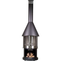 Cheminée D'extérieur Melbourne Noir. Noir. Marque : Buschbeck. Réf. : 140764 - Noir -Chauffage d'extérieur Soldes 55552165 3