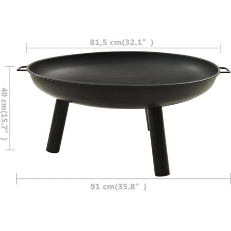 INLIFE Foyer 91x81,5x40 Cm Acier 7 INLIFE Foyer 91x81,5x40 Cm Acier – Image 5