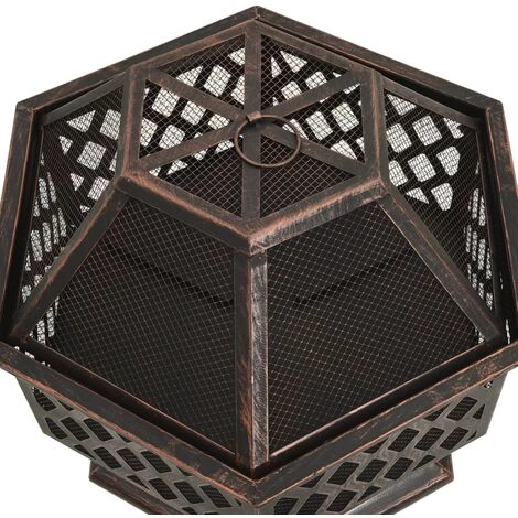 INLIFE Foyer Rustique Avec Tisonnier 62x54x56 Cm XXL Acier 7 INLIFE Foyer Rustique Avec Tisonnier 62x54x56 Cm XXL Acier – Image 5