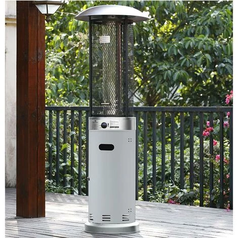 VENTE-UNIQUE.COM Parasol Chauffant Au Gaz En Acier SINOPE - D.61 X H.182 Cm - Gris - Gris Clair 3 VENTE-UNIQUE.COM Parasol Chauffant Au Gaz En Acier SINOPE - D.61 X H.182 Cm - Gris - Gris Clair