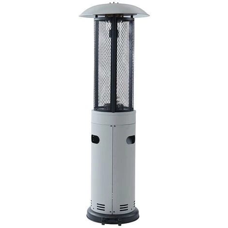 VENTE-UNIQUE.COM Parasol Chauffant Au Gaz En Acier SINOPE - D.61 X H.182 Cm - Gris - Gris Clair 4 VENTE-UNIQUE.COM Parasol Chauffant Au Gaz En Acier SINOPE - D.61 X H.182 Cm - Gris - Gris Clair – Image 2