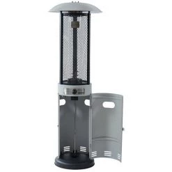 VENTE-UNIQUE.COM Parasol Chauffant Au Gaz En Acier SINOPE - D.61 X H.182 Cm - Gris - Gris Clair 9 VENTE-UNIQUE.COM Parasol Chauffant Au Gaz En Acier SINOPE - D.61 X H.182 Cm - Gris - Gris Clair -Chauffage d'extérieur Soldes 55881506 3