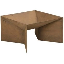 VENTE-UNIQUE.COM Brasero De Jardin Carré En Acier Corten L 50 X P 50 X H 30 Cm MOROGORO - Bronze -Chauffage d'extérieur Soldes 55881702 4