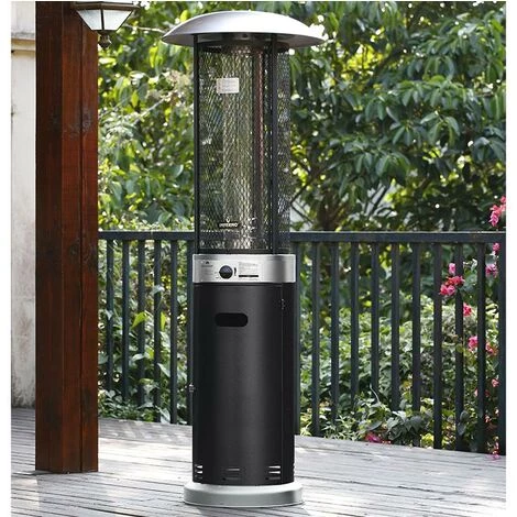 VENTE-UNIQUE.COM Parasol Chauffant Au Gaz En Acier SINOPE - D.61 X H.182 Cm - Noir - Noir 3 VENTE-UNIQUE.COM Parasol Chauffant Au Gaz En Acier SINOPE - D.61 X H.182 Cm - Noir - Noir