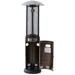 VENTE-UNIQUE.COM Parasol Chauffant Au Gaz En Acier SINOPE - D.61 X H.182 Cm - Bronze - Bronze -Chauffage d'extérieur Soldes 55882882 3