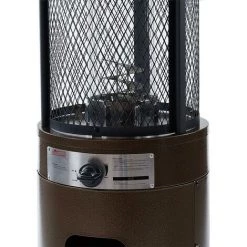 VENTE-UNIQUE.COM Parasol Chauffant Au Gaz En Acier SINOPE - D.61 X H.182 Cm - Bronze - Bronze -Chauffage d'extérieur Soldes 55882882 5