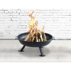 VENTE-UNIQUE.COM Brasero De Jardin Rond En Acier RIGEL - D.56cm X H.24cm - Noir - Noir