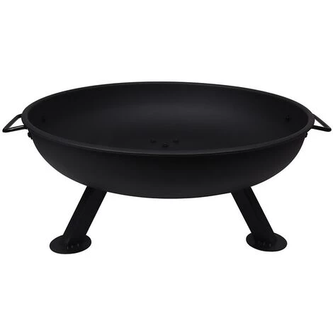 VENTE-UNIQUE.COM Brasero De Jardin Rond En Acier RIGEL - D.56cm X H.24cm - Noir - Noir 6 VENTE-UNIQUE.COM Brasero De Jardin Rond En Acier RIGEL - D.56cm X H.24cm - Noir - Noir – Image 4