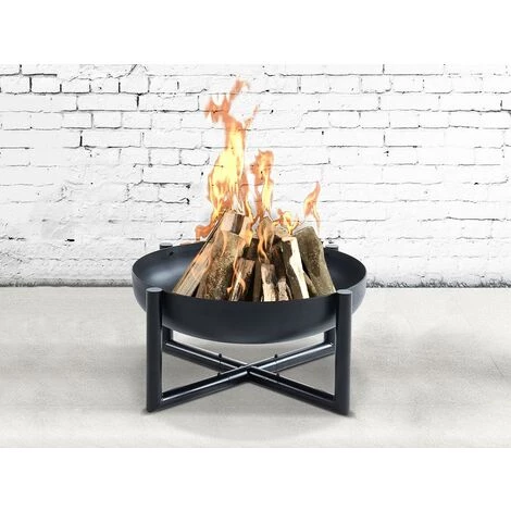 VENTE-UNIQUE.COM Brasero De Jardin Rond En Acier OGMA - D.60cm X H.30cm - Noir - Noir 3 VENTE-UNIQUE.COM Brasero De Jardin Rond En Acier OGMA - D.60cm X H.30cm - Noir - Noir