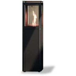 FARO BARCELONA Chauffage Extérieur POB Faro Qube Noir Mat à Pellets