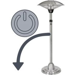 Einhell NHH 2100 Radiateur Halogène 900 W, 1200 W, 2100 W Argent -Chauffage d'extérieur Soldes 5594496 3