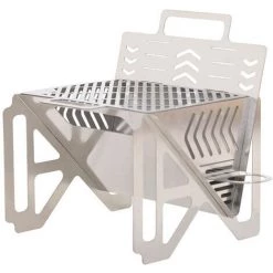 SUPERSELLER Réchaud De Camping Ultra-léger Pliable à Bois Réchaud De Camping En Acier Inoxydable Avec Sac De Rangement Pour Camping En Plein Air Pique-nique Randonnée Barbecue - S