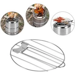 SUPERSELLER Réchaud De Camping Pliant Portable Cuisson En Plein Air Poêle à Bois Avec Plateau à Alcool Et Filet De Gril Randonnée Sac à Dos Pique-nique Barbecue - Cuisinière Et Gril 9 SUPERSELLER Réchaud De Camping Pliant Portable Cuisson En Plein Air Poêle à Bois Avec Plateau à Alcool Et Filet De Gril Randonnée Sac à Dos Pique-nique Barbecue - Cuisinière Et Gril -Chauffage d'extérieur Soldes 56090817 3