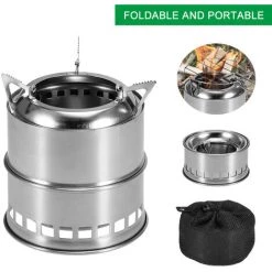 SUPERSELLER Réchaud De Camping Pliant Portable Cuisson En Plein Air Poêle à Bois Avec Plateau à Alcool Et Filet De Gril Randonnée Sac à Dos Pique-nique Barbecue - Cuisinière Et Gril 11 SUPERSELLER Réchaud De Camping Pliant Portable Cuisson En Plein Air Poêle à Bois Avec Plateau à Alcool Et Filet De Gril Randonnée Sac à Dos Pique-nique Barbecue - Cuisinière Et Gril -Chauffage d'extérieur Soldes 56090817 5