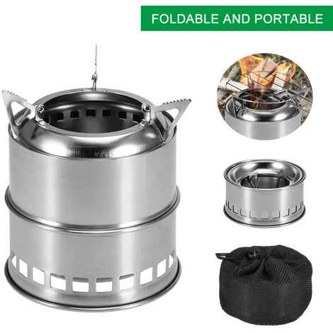 SUPERSELLER Réchaud De Camping Pliant Portable Cuisson En Plein Air Poêle à Bois Avec Plateau à Alcool Et Filet De Gril Randonnée Sac à Dos Pique-nique Barbecue - Cuisinière Et Gril 7 SUPERSELLER Réchaud De Camping Pliant Portable Cuisson En Plein Air Poêle à Bois Avec Plateau à Alcool Et Filet De Gril Randonnée Sac à Dos Pique-nique Barbecue - Cuisinière Et Gril – Image 5