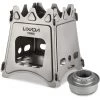 Lixada Réchaud à Bois Pliant Compact En Titane Avec Mini Réchaud à Alcool Pour Camping En Plein Air Cuisine Pique-nique - Poêle à Bois Avec Réchaud à Alcool 1 Lixada Réchaud à Bois Pliant Compact En Titane Avec Mini Réchaud à Alcool Pour Camping En Plein Air Cuisine Pique-nique - Poêle à Bois Avec Réchaud à Alcool -Chauffage d'extérieur Soldes 56090925 1