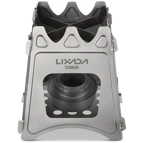 Lixada Réchaud à Bois Pliant Compact En Titane Avec Mini Réchaud à Alcool Pour Camping En Plein Air Cuisine Pique-nique - Poêle à Bois Avec Réchaud à Alcool 5 Lixada Réchaud à Bois Pliant Compact En Titane Avec Mini Réchaud à Alcool Pour Camping En Plein Air Cuisine Pique-nique - Poêle à Bois Avec Réchaud à Alcool – Image 3