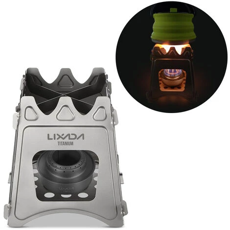 Lixada Réchaud à Bois Pliant Compact En Titane Avec Mini Réchaud à Alcool Pour Camping En Plein Air Cuisine Pique-nique - Poêle à Bois Avec Réchaud à Alcool 6 Lixada Réchaud à Bois Pliant Compact En Titane Avec Mini Réchaud à Alcool Pour Camping En Plein Air Cuisine Pique-nique - Poêle à Bois Avec Réchaud à Alcool – Image 4