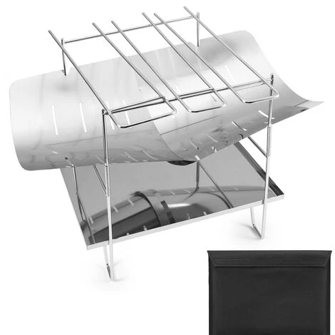 SUPERSELLER Pliant Barbecue Grill Camp Grill Mini Grill Extérieur En Acier Inoxydable Support De Bois De Chauffage Portable Charbon De Bois Camping Poêle Outil De Pique-Nique Pour La Maison Parc Kitcken Utilisation Du Barbecue - Type 2 à L'exclusion Du Filet De Grill 4 SUPERSELLER Pliant Barbecue Grill Camp Grill Mini Grill Extérieur En Acier Inoxydable Support De Bois De Chauffage Portable Charbon De Bois Camping Poêle Outil De Pique-Nique Pour La Maison Parc Kitcken Utilisation Du Barbecue - Type 2 à L'exclusion Du Filet De Grill – Image 2