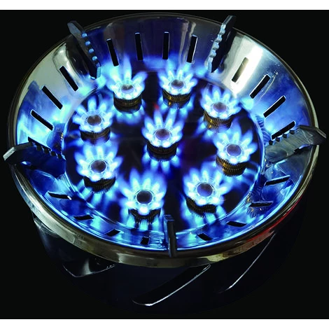 SUPERSELLER Réchaud De Camping à 9 Têtes En Acier Inoxydable Camping En Plein Air Tour De Pique-nique Réchaud Portable à 9 Trous - Argent 4 SUPERSELLER Réchaud De Camping à 9 Têtes En Acier Inoxydable Camping En Plein Air Tour De Pique-nique Réchaud Portable à 9 Trous - Argent – Image 2