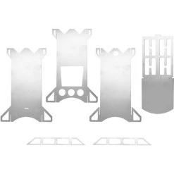 SUPERSELLER Pliable Camping Brûleur à Bois En Acier Inoxydable Portable Extérieur Cuisson Brûleur Bois Chauffage Pour Randonnée Pêche Pique-nique Barbecue - Argent