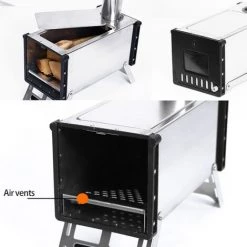 SUPERSELLER Four De Camping Portable Pliant Fours à Bois Hiver Chauffage Extérieur Cuisson Ustensiles De Cuisine En Acier Inoxydable Outil De Cuisson Au Bois De Chauffage Avec Tuyaux De Cheminée Pour La Randonnée - Type A 11 SUPERSELLER Four De Camping Portable Pliant Fours à Bois Hiver Chauffage Extérieur Cuisson Ustensiles De Cuisine En Acier Inoxydable Outil De Cuisson Au Bois De Chauffage Avec Tuyaux De Cheminée Pour La Randonnée - Type A -Chauffage d'extérieur Soldes 56091476 5