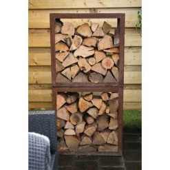 INLIFE RedFire Abri De Stockage Du Bois De Chauffage Hodr Rouillé 88519 -Chauffage d'extérieur Soldes 56254112 4