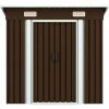 INLIFE Abri De Stockage Pour Jardin Marron 194x121x181 Cm Acier 2 INLIFE Abri De Stockage Pour Jardin Marron 194x121x181 Cm Acier -Chauffage d'extérieur Soldes 56254647 1