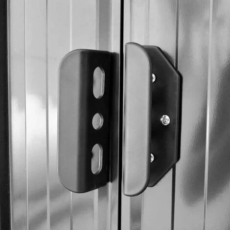 INLIFE Abri De Stockage Pour Jardin Métal Gris 257 X 205 X 178 Cm 7 INLIFE Abri De Stockage Pour Jardin Métal Gris 257 X 205 X 178 Cm – Image 5