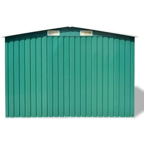 INLIFE Abri De Stockage Pour Jardin Métal Vert 257 X 205 X 178 Cm 6 INLIFE Abri De Stockage Pour Jardin Métal Vert 257 X 205 X 178 Cm – Image 4