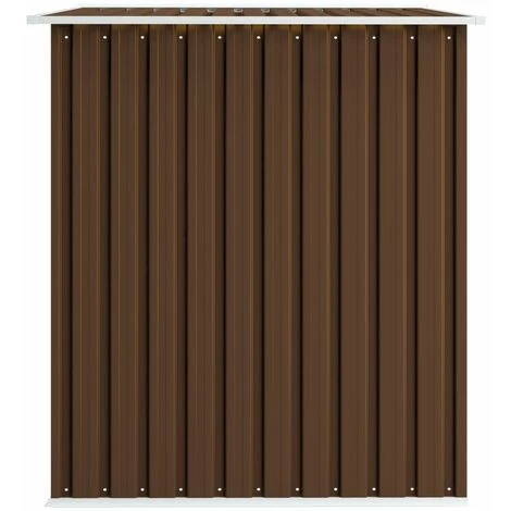 INLIFE Abri De Stockage Pour Jardin Marron 257x205x178 Cm Acier 6 INLIFE Abri De Stockage Pour Jardin Marron 257x205x178 Cm Acier – Image 4