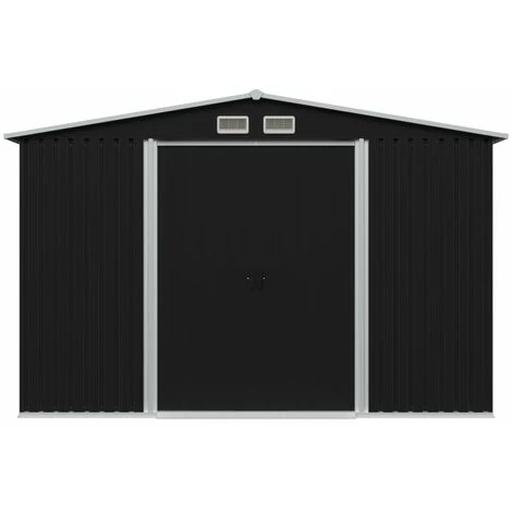 INLIFE Abri De Stockage Pour Jardin Anthracite Acier 257x205x178 Cm 3 INLIFE Abri De Stockage Pour Jardin Anthracite Acier 257x205x178 Cm