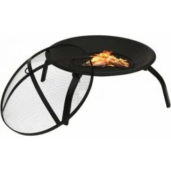Topdeal Foyer Et Barbecue Avec Tisonnier 2 En 1 56x56x49 Cm Acier FF313352_FR 9 Topdeal Foyer Et Barbecue Avec Tisonnier 2 En 1 56x56x49 Cm Acier FF313352_FR -Chauffage d'extérieur Soldes 56578749 3