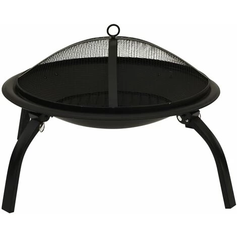 Topdeal Foyer Et Barbecue Avec Tisonnier 2 En 1 56x56x49 Cm Acier FF313352_FR 6 Topdeal Foyer Et Barbecue Avec Tisonnier 2 En 1 56x56x49 Cm Acier FF313352_FR – Image 4