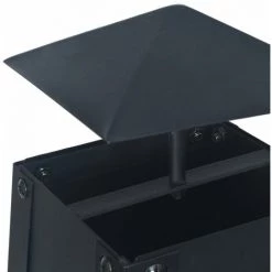 Topdeal Foyer Noir 35x35x99 Cm Acier FF46648_FR -Chauffage d'extérieur Soldes 56579492 4