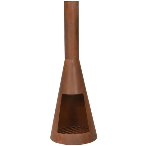 Ambiance Foyer Avec Cheminée Ambient 100 Cm Rouille - Brun 3 Ambiance Foyer Avec Cheminée Ambient 100 Cm Rouille - Brun