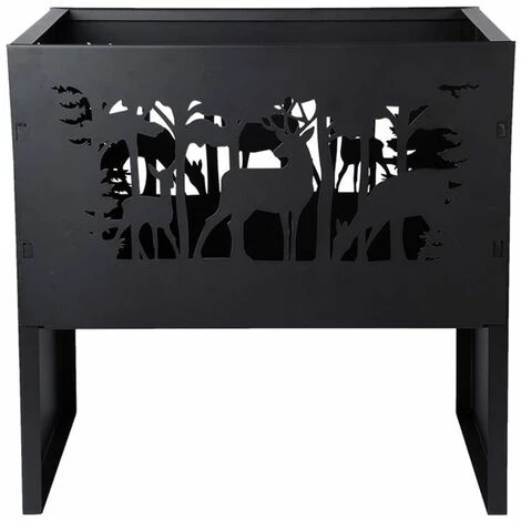 Esschert Design Panier à Feu Cerf Rectangulaire - Noir 3 Esschert Design Panier à Feu Cerf Rectangulaire - Noir