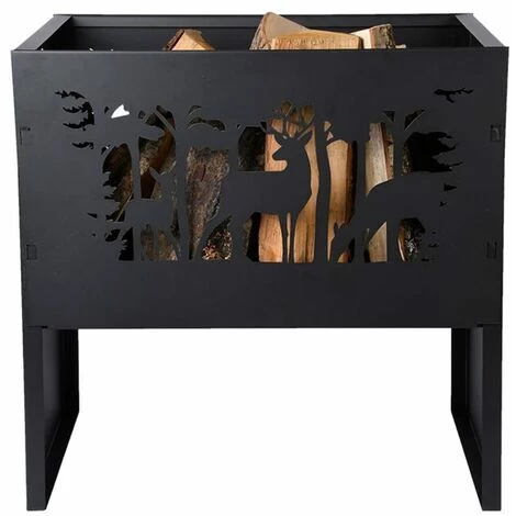 Esschert Design Panier à Feu Cerf Rectangulaire - Noir 4 Esschert Design Panier à Feu Cerf Rectangulaire - Noir – Image 2