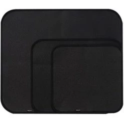 BENOBBY KIDS Tapis De Foyer Carré, Tapis De Barbecue Résistant Au Feu Pour Foyer Extérieur à Bois, Protection De Terrasse, Terrasse, Sol En Bois, Herbe, Terrain De Camping, Pelouse Noir 39 X 72 Pouces 1 Pièce