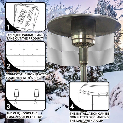 BENOBBY KIDS Réflecteur De Focalisation De La Chaleur Pour Chauffage De Terrasse Rond Au Gaz Naturel Et Au Propane - Tissu Résistant Aux Hautes Températures, Chauffage D'extérieur à Flamme De Camping - 1 Pièce 4 BENOBBY KIDS Réflecteur De Focalisation De La Chaleur Pour Chauffage De Terrasse Rond Au Gaz Naturel Et Au Propane - Tissu Résistant Aux Hautes Températures, Chauffage D'extérieur à Flamme De Camping - 1 Pièce – Image 2