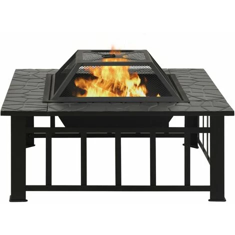 NOVA Brazier Jardin Avec Cascade 81x81x47 Cm Xxl En Acier Foyer De Jardin Avec Tisonnier 81x81x47 Cm XXL Acier 5 NOVA Brazier Jardin Avec Cascade 81x81x47 Cm Xxl En Acier Foyer De Jardin Avec Tisonnier 81x81x47 Cm XXL Acier – Image 3