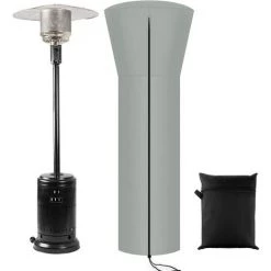 MACARON Couverture Chauffage Patio, Protecteur Meubles Ronds D'extérieur Jardin Imperméable Résistant, Couverture Chauffage Patio Extra Large Ronde, Protection Respirante Tissu Pour Jardin, 226 * 85 Cm LO-Ron