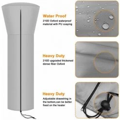 MACARON Couverture Chauffage Patio, Protecteur Meubles Ronds D'extérieur Jardin Imperméable Résistant, Couverture Chauffage Patio Extra Large Ronde, Protection Respirante Tissu Pour Jardin, 226 * 85 Cm LO-Ron 9 MACARON Couverture Chauffage Patio, Protecteur Meubles Ronds D'extérieur Jardin Imperméable Résistant, Couverture Chauffage Patio Extra Large Ronde, Protection Respirante Tissu Pour Jardin, 226 * 85 Cm LO-Ron -Chauffage d'extérieur Soldes 57139620 3