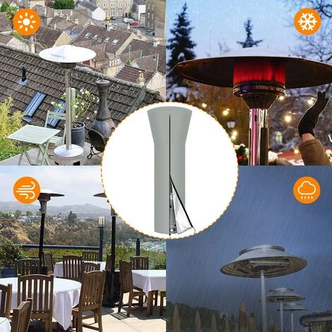 MACARON Couverture Chauffage Patio, Protecteur Meubles Ronds D'extérieur Jardin Imperméable Résistant, Couverture Chauffage Patio Extra Large Ronde, Protection Respirante Tissu Pour Jardin, 226 * 85 Cm LO-Ron 7 MACARON Couverture Chauffage Patio, Protecteur Meubles Ronds D'extérieur Jardin Imperméable Résistant, Couverture Chauffage Patio Extra Large Ronde, Protection Respirante Tissu Pour Jardin, 226 * 85 Cm LO-Ron – Image 5